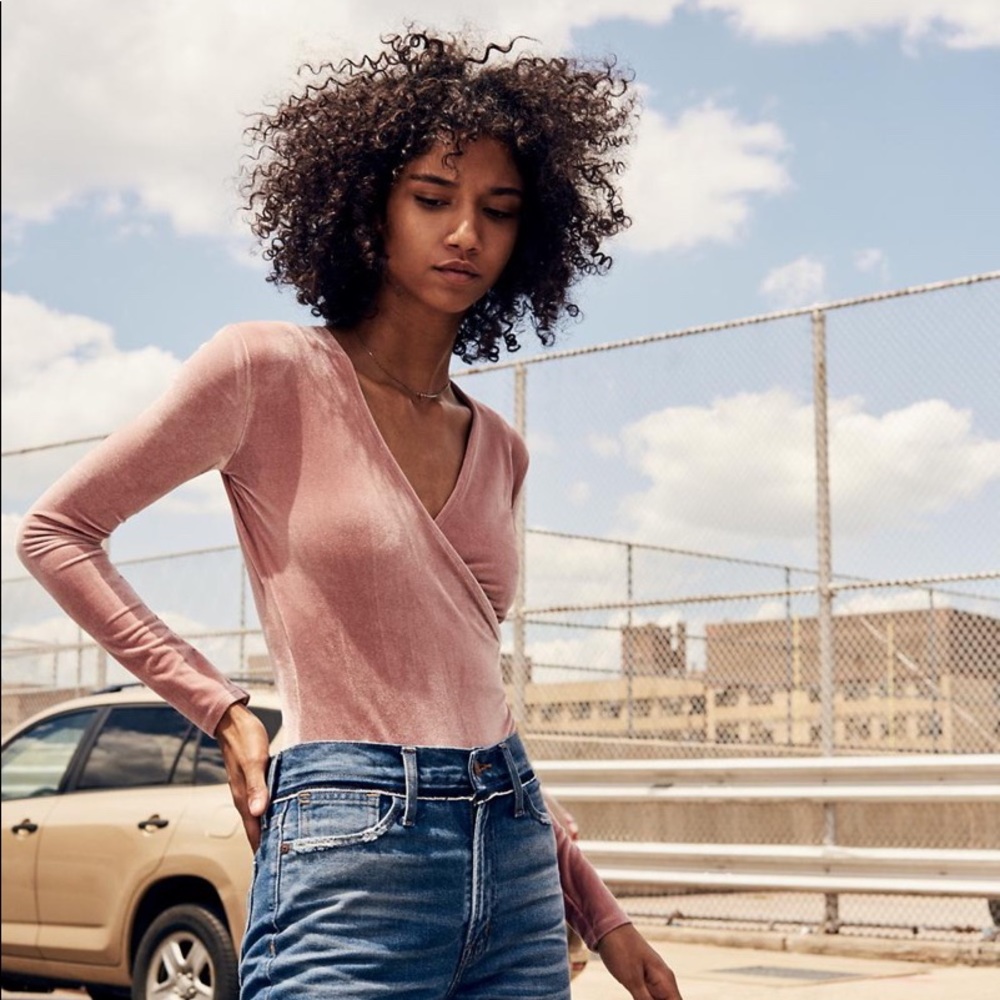 Madewell Velvet Bodysuit